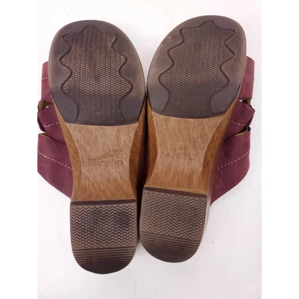 Dansko Serena Floral Leather Slip On Wedge Sandals Women’s US 11.5-12 EU 42